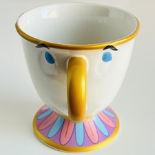 Disney Store Beauty And The Beast Mrs Potts Chip Mug Cup White Pink Blue Purple