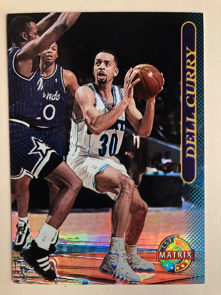 1996-97 Topps Stadium Club Dell Curry Matrix + 94-95 Fleer Ultra Award Winner +7 - Image 3 of 4