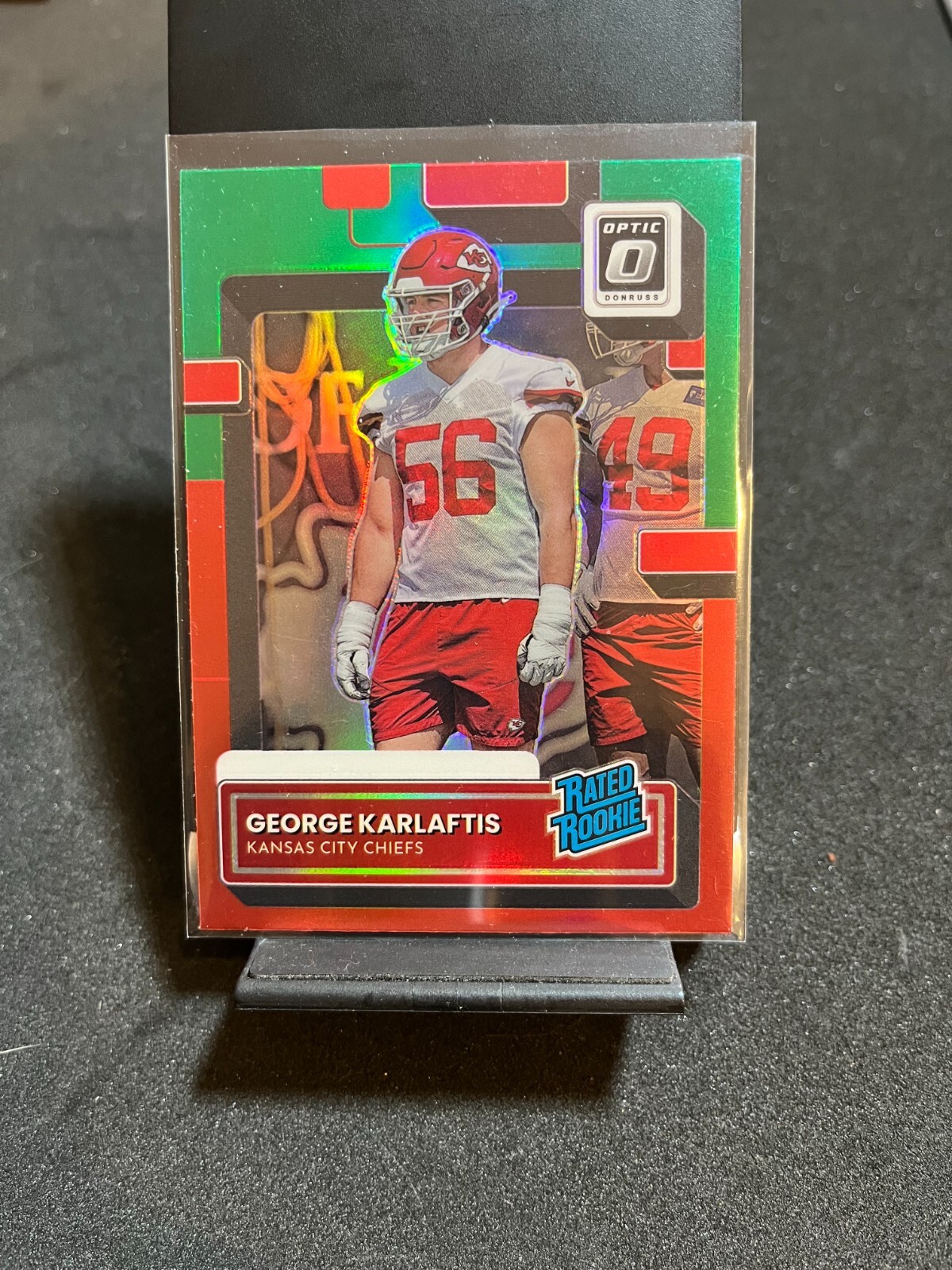 2022 Donruss George Karlaftis Optic Preview Red/Green Rated Rookie P-361 Chiefs