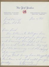 Elston Howard Signed 1968 Handwritten NY Yankees Letter Auto with B&E Hologram