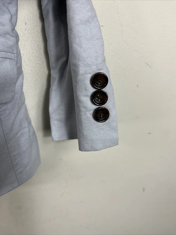 J CREW CREWCUTS BOYS' LUDLOW SUIT JACKET IN OXFORD CLOTH BLUE Sz 7 71765 $168 - Imagem 4 de 4