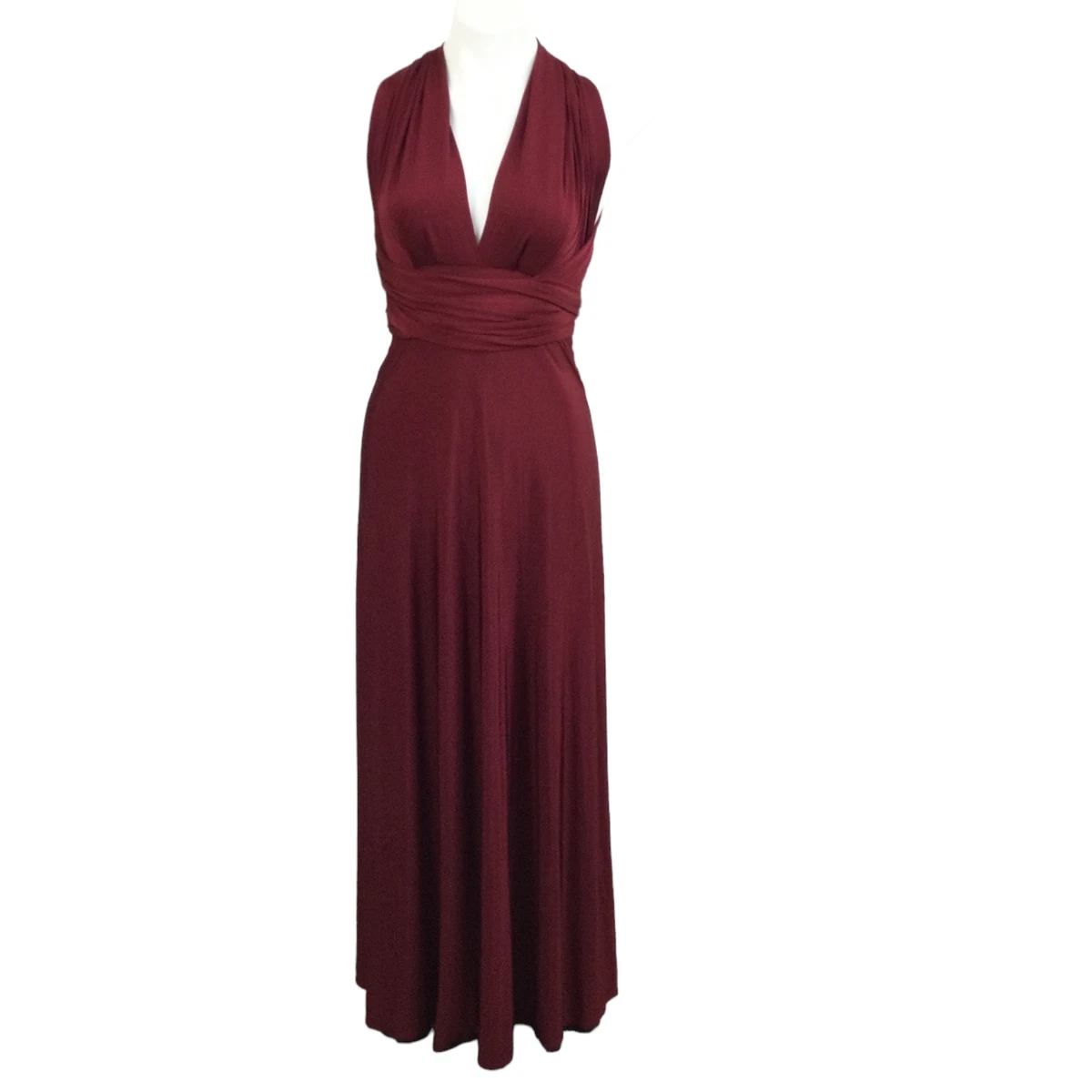 LULU S Coveted Curated collected Always Stunning Convertible Burgundy Maxi Dress