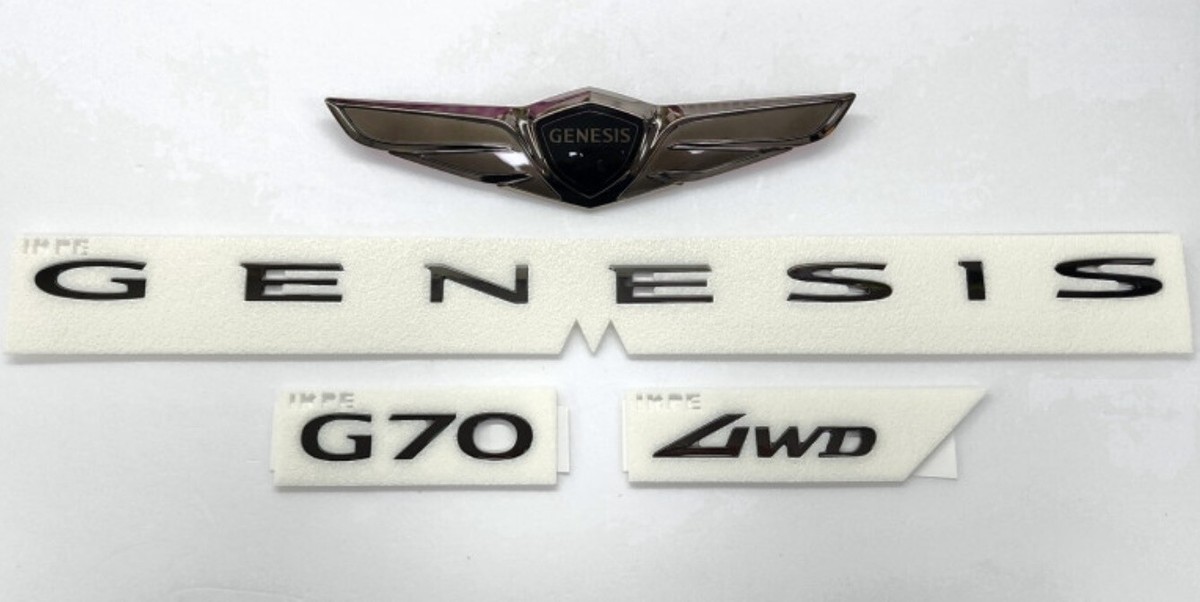 2-Way LED Front Hood Wing Logo Emblem Badge For 2019-2021 Genesis G70 – White/Red, RPMTRADE