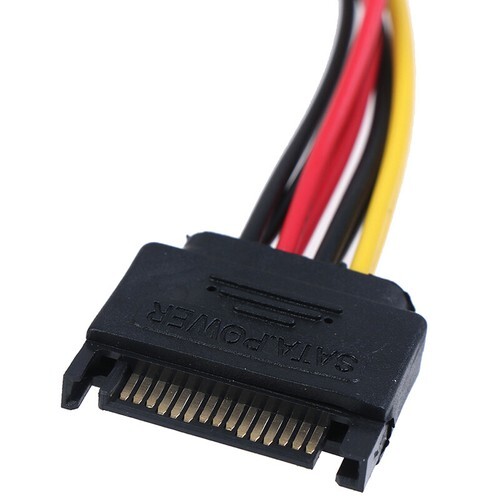 15Pin SATA Male to Double 4 Pin Molex Female IDE HDD Power HardDrive CableA.Z0 - Picture 12 of 12