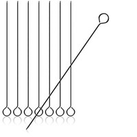 8X SchaschlikspießE Aus Edelstahl - 32 Cm Langer Grillspieß - Schwarz