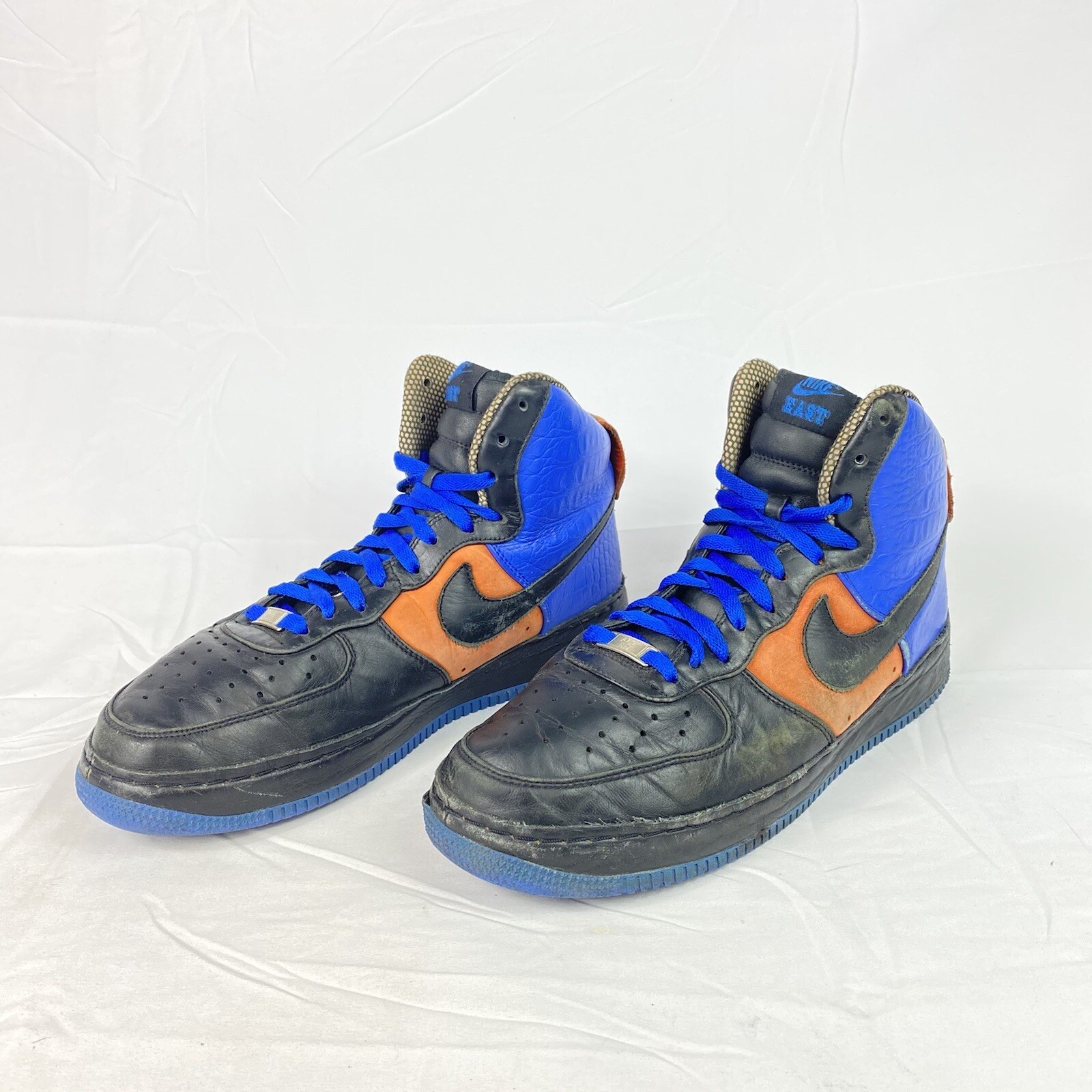 blue and orange air force 1 high top