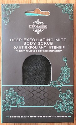 Dermasuri Deep Exfoliating Mitt Body Scrub for Soft Skin