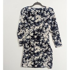 ZARA Floral Print Structured Long Sleeve Mini Dress Women's Size XS