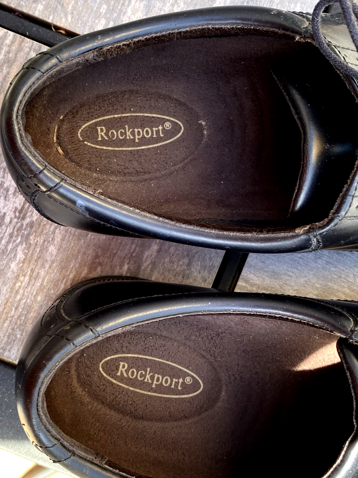 SAOLA Rockport Oxford uomo alare nero taglia 10 5 largo