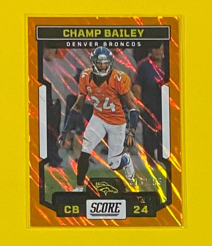 2023 Panini Score Champ Bailey ORANGE LAVA PARALLEL /565 SP Broncos #78 (HOF) 🔥 - Image 3 of 4