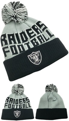 Las Vegas Raiders Youth Kids New NFL Proline Knit Beanie Gray Black Era Hat Cap