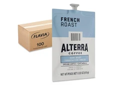 ALTERRA FRENCH ROAST COFFEE FRESHPACK 100/CARTON 48010