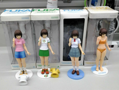 Yotsuba&! Yotsuba to! Kaiyodo Fuka Ayase Figure Set of 4 w/Box Used from Japan