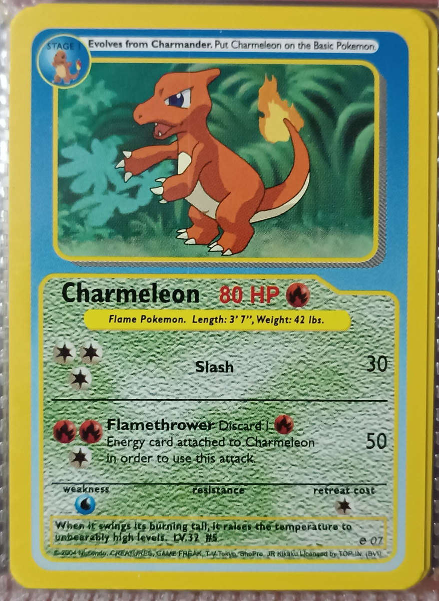 INDIA POKEMON CARD BY FUNSKOOL 2004: CHARMELEON 80 HP CARD POKEMON
