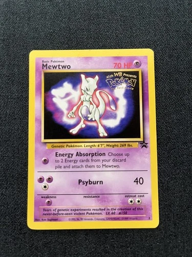 Pokemon Mewtwo 3 promo Vintage WOTC Black Star Promo (1999) Lightly Played