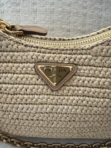 Authentic Prada Re-Edition 2005 Raffia Crochet Crossbody Bag - Picture 7 of 8