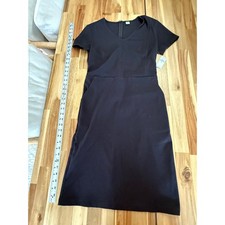Old Navy Womens V-Neck Sheath Dress black Short Sleeve Pockets XS NWT