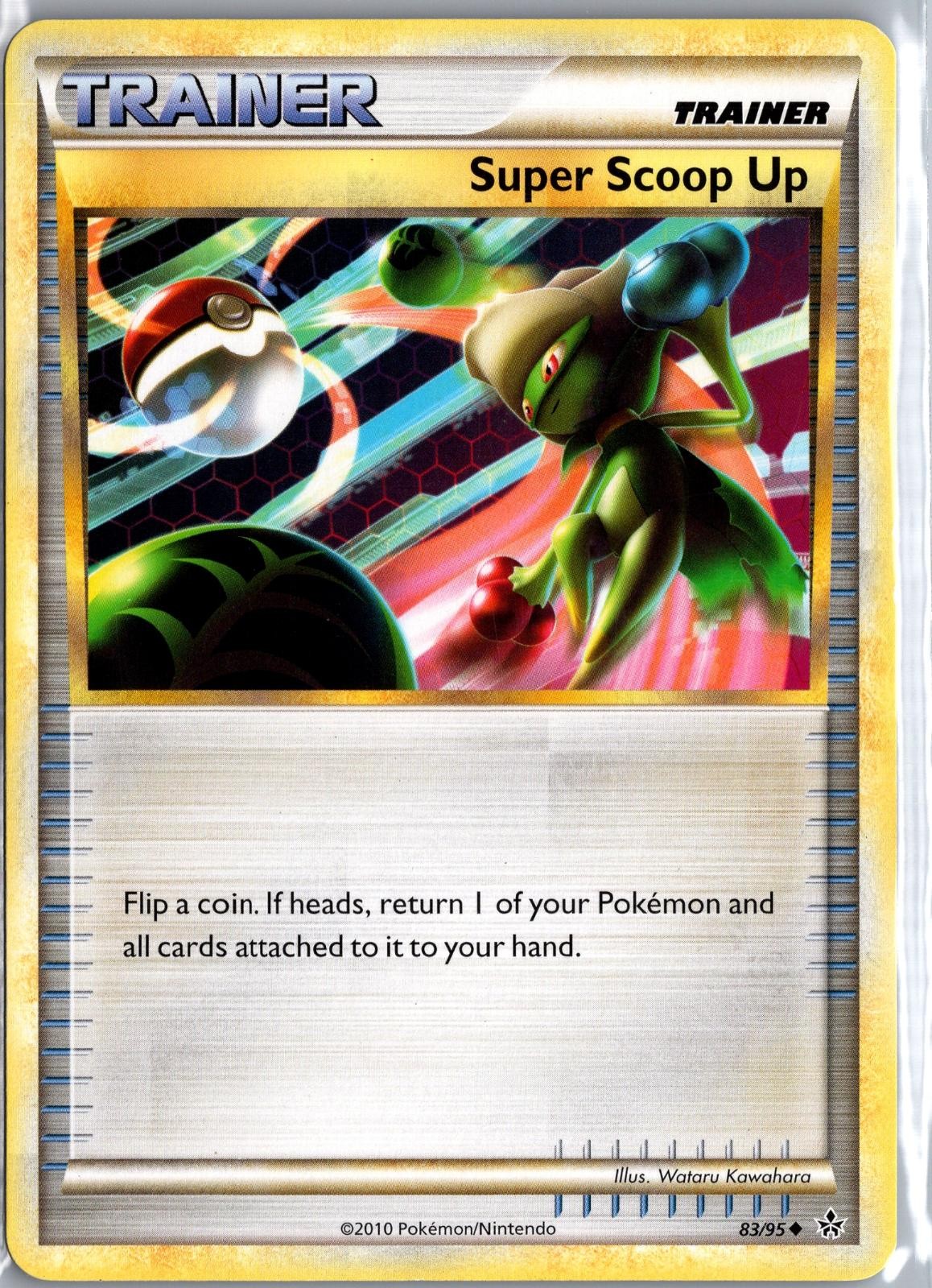 Super Scoop Up 83/95 Uncommon HGSS Unleashed Pokemon Moderately Played
