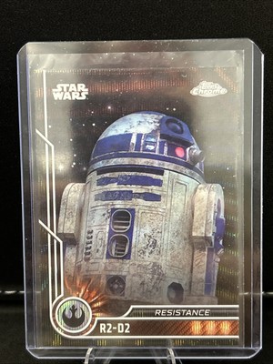 2023 Topps Chrome Star Wars R2-D2 #65 Black Wave Refractor