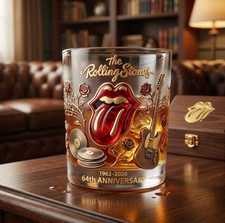 The Rolling Stones 64th Anniversary Whiskey Glass
