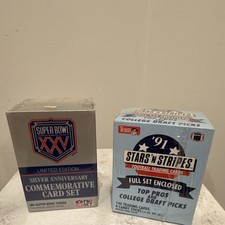 Pro Set & Asher Super Bowl XXV & Stars 'n Stripes Sealed Boxes 300 Cards
