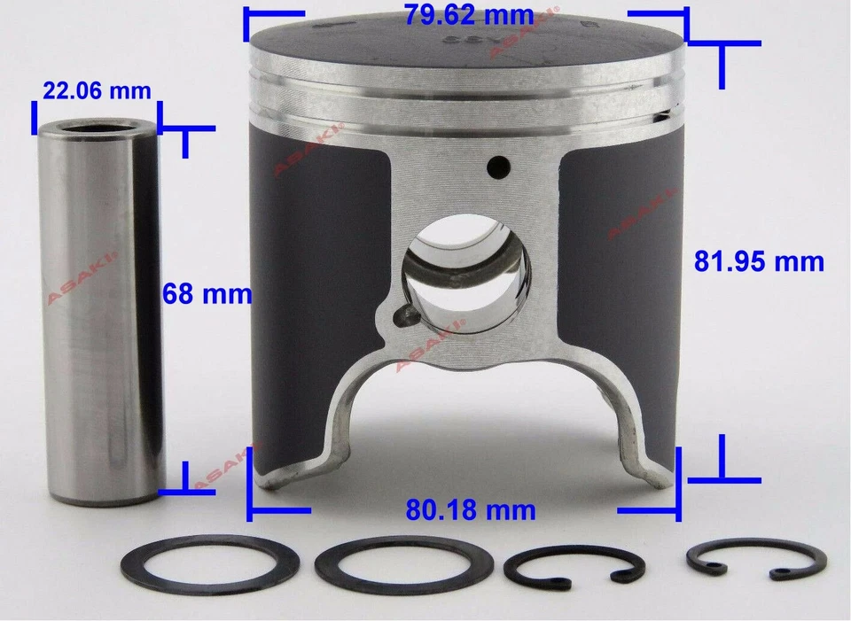 For PWC Jet Ski YAMAHA GP1200R Piston Kit + Ring 66V-11635-00 OVERSIZE 0.25 MM - Image 3 of 4