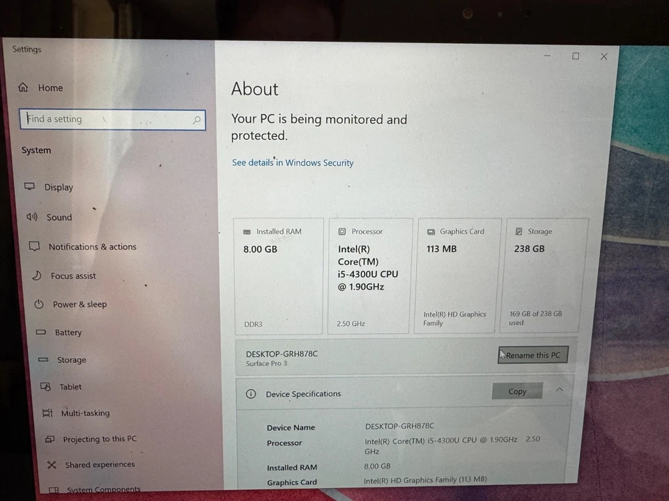 Microsoft Surface Pro 3 - 256GB - 12" Wi-Fi Tablet - Silver - Image 3 of 4