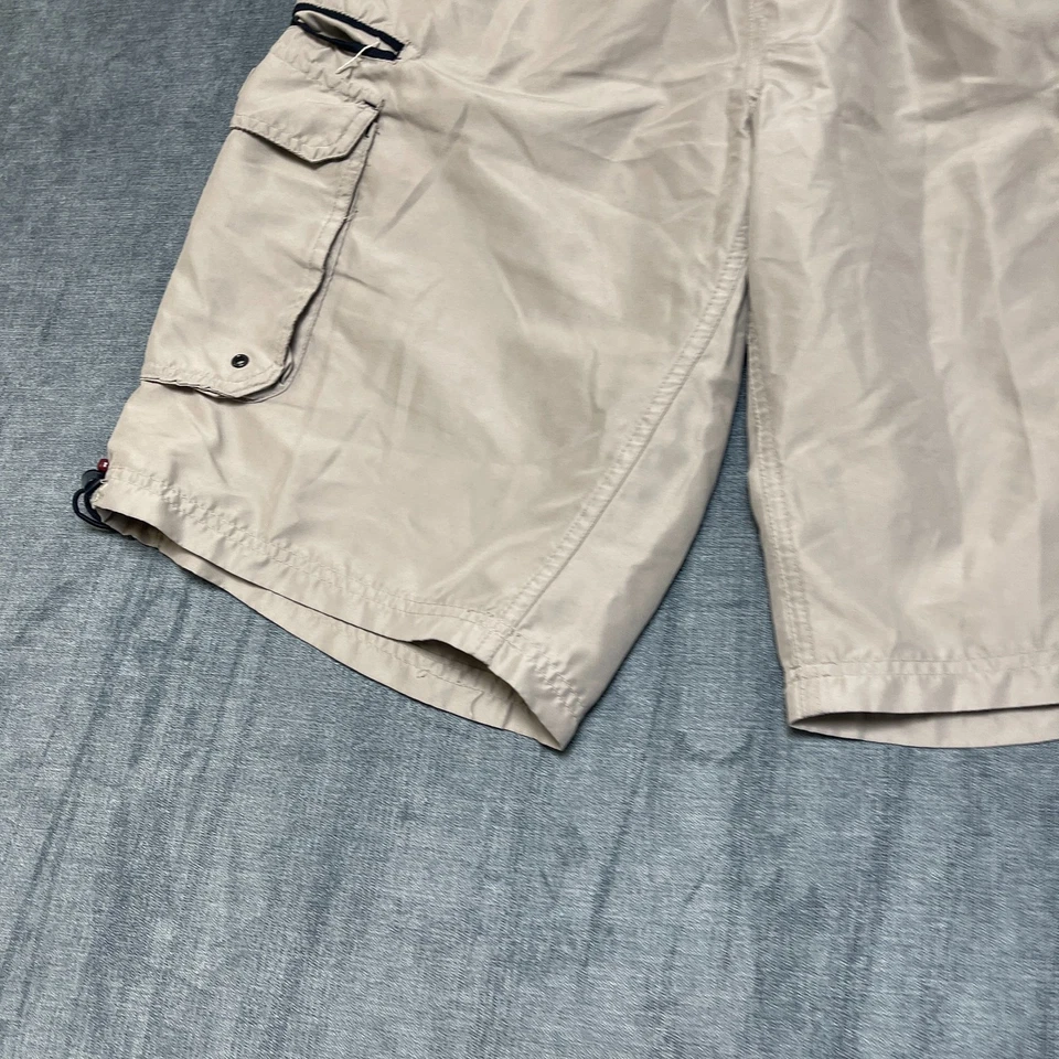 Pantalones Cortos OTB Para Hombres XL (18) Beige Alto Bolsillo de Carga Exterior Senderismo Dobladillo con Cordón Foto 3 de 4