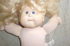 Vtg Talking Cabbage Patch Kids Doll 1987 Blonde Hair No Clothes Belly Button