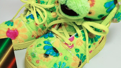 adidas Jeremy Scott Bear Plush High-Top Sneakers for Kids US 5K UK 4K JP 120 - Video 1 of 1