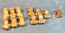 Vintage Handcrafted Wooden Toy Cars Smooth Rolling Wheels Lot Of 20