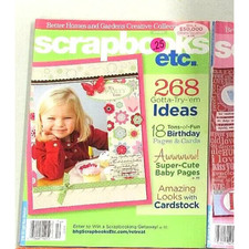 Scrapbooks Etc. Magazine April 2008 Birthday cards pages baby pages cardstock