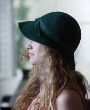 Vintage 70s Contempo Casuals Doeskin 100 Wool Felt Hat Floppy Boho