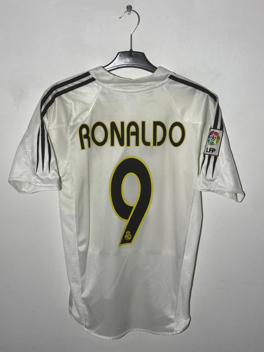 Real Madrid T-shirt Benzema 9 Premier équipement saison 2022/2023 - Adulte - Réplique officielle sous licence, blanc, S