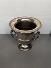 Vtg Leonard Victorian Silver Plated Trophy Cup Champagne Chiller Ice Bucket Ms0