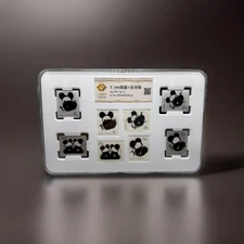 Chinese Panda Silver Stamp Set • T106 • 4×5g .999 Silver + 1985 Stamps • COA