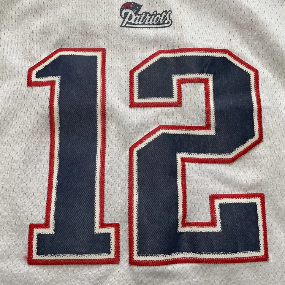 Camiseta deportiva vintage Tom Brady New England Patriots para mujer grande blanca cosida Reebok Foto 2 de 4