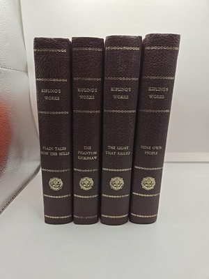 1909 NOTTINGHAM EDITION DELUXE ''THE WORKS OF RUDYARD KIPLING''..VOL 1,2,3 And 8