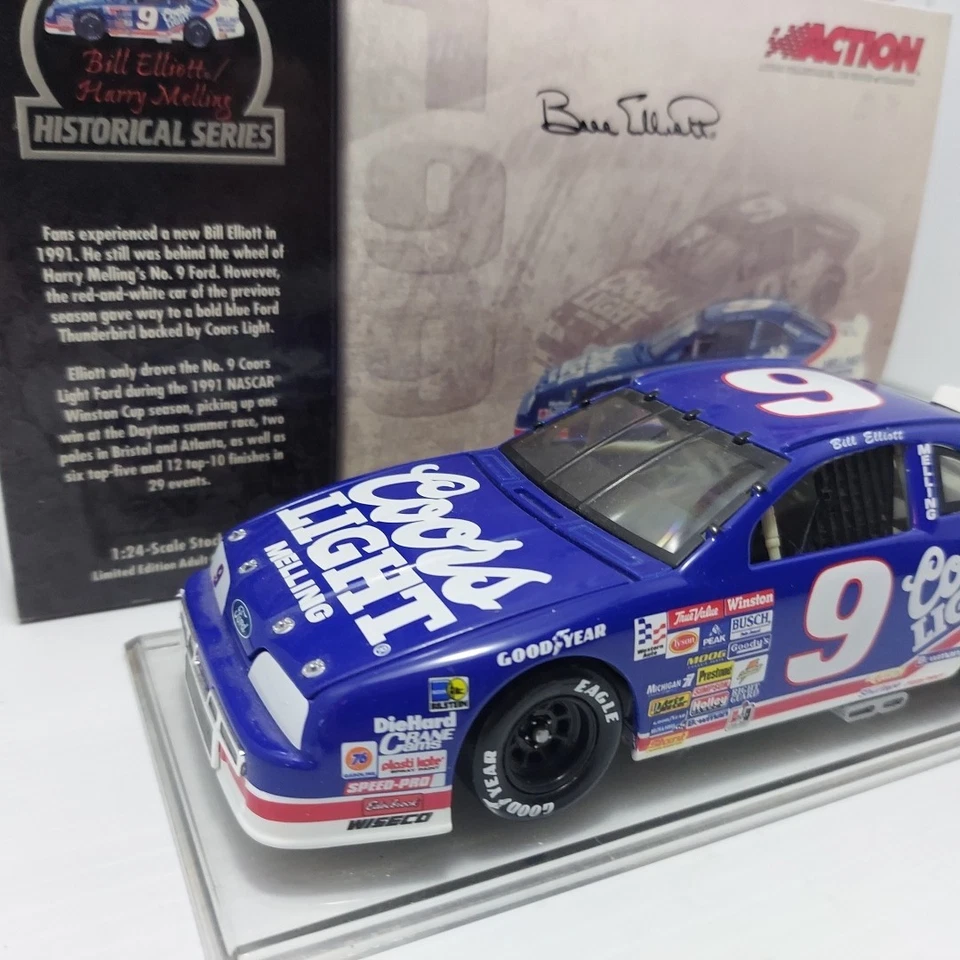 Ford Bill Elliott #9 Coors Light Historical 1991 con certificado de autenticidad 2004 acción 1:24 Foto 3 de 4