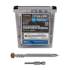 #10 2-1/2 in. 316 Stainless Steel Star Drive Redwood Composite Deck Screws (350-