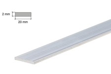 1m Aluminium Flat Bar Plate Natural Alloy Strip 2mm 3mm Various Sizes