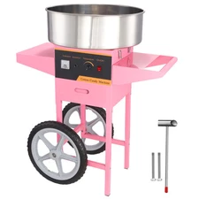 Uimoso Commercial Cotton Candy Machine with Cart Sugar Floss Maker 1000W Party