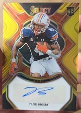 2023 Select Draft Picks Signatures Gold Prizm Tank Bigsby Eagles Auto RC RB 9/10