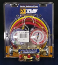 Yellow Jacket 42004 2-Valve Series 41 Test/Charging Manifold, Gauges BRAND NEW
