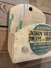 John Deere Sweep Shovels Wood Box Tractor Advertising Tool Paint Sign