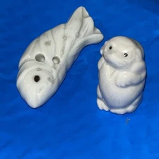 Chinese Porcelain Children Chopstick incense, Fish & Monkey