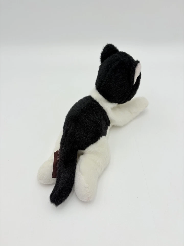 Bearington Collection Cat Plush Domino Black White lil Tuxedo Kitten Green Eyes - Image 2 of 4