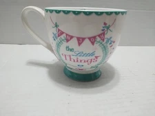 Portobello by Inspire Enjoy the Little Things Footed Coffee Tea Mug Butterfly