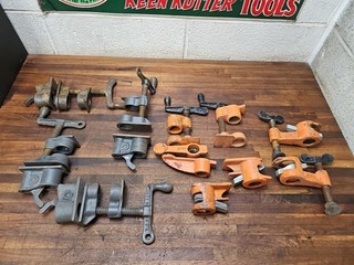 K205 Pipe Clamps Lot Vintage Craftsman & Pony