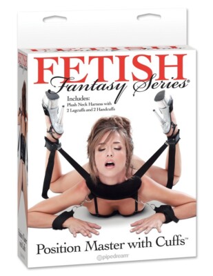 Neopren Hand- und Fußfesseln mit Hogtie Fesselkreuz - Bondage Fessel-Set